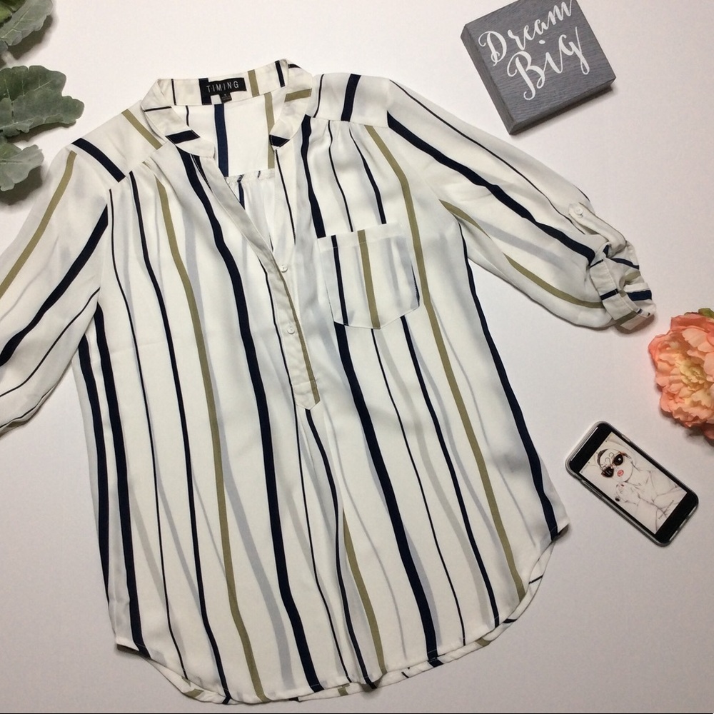 Roll Sleeves Blouse